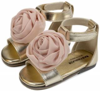 ΠΑΠΟΥΤΣΑΚΙΑ  ΠΕΔΙΛΑ BABYWALKER ΔΕΡΜΑΤΙΝΑ BW4729-GOLD-PINK