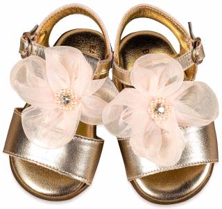 ΠΑΠΟΥΤΣΑΚΙΑ BABYWALKER ΔΕΡΜΑΤΙΝΑ PRI2626-GOLD-PINK