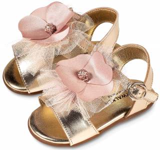 ΠΑΠΟΥΤΣΑΚΙΑ BABYWALKER ΔΕΡΜΑΤΙΝΑ PRI2630-GOLD- PINK