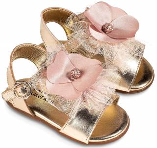 ΠΑΠΟΥΤΣΑΚΙΑ BABYWALKER ΔΕΡΜΑΤΙΝΑ PRI2630-GOLD- PINK